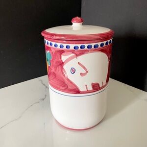 Pig Canister with Lid - Solimene Vietri